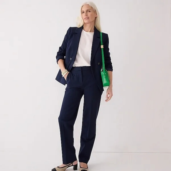 J. Crew Pants - J. Crew Straight Leg Stretch Dress Pant, Women's Navy, Size 2